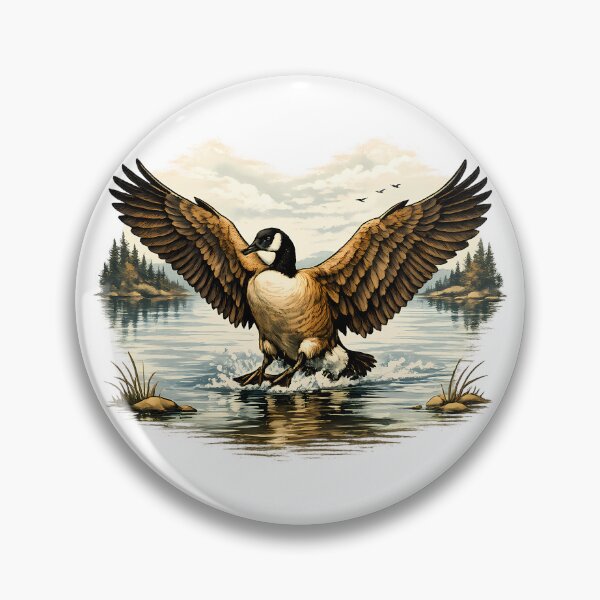 Item preview, Canadian goose landing on a calm lake designed and sold by Daily Quirk.