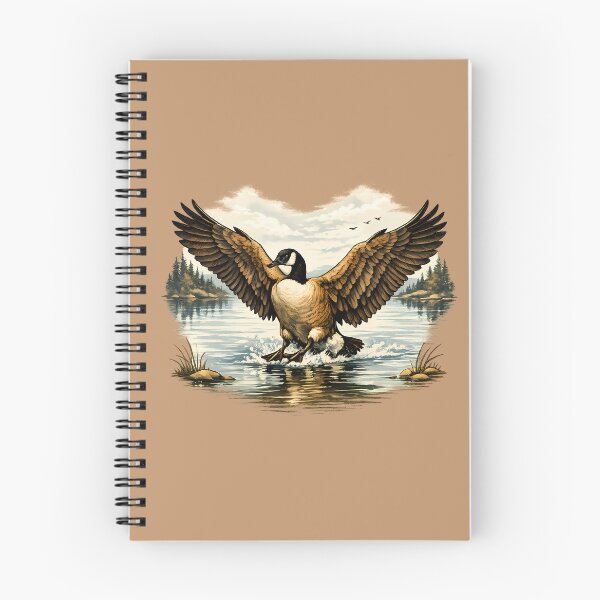 Item preview, Canadian goose landing on a calm lake designed and sold by Daily Quirk.