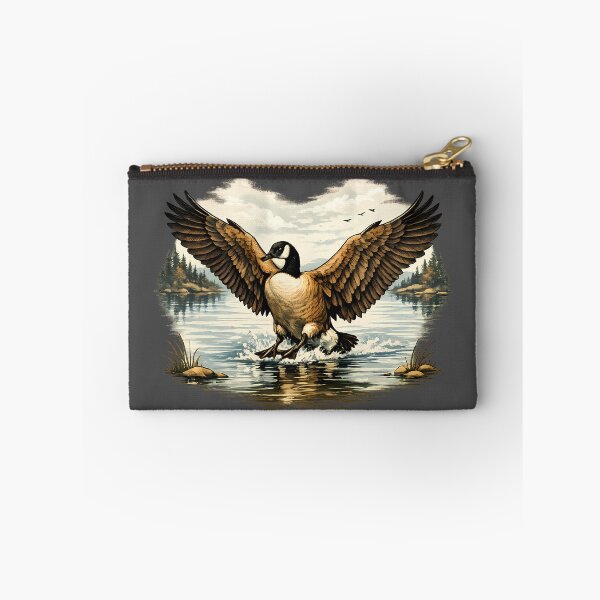 Item preview, Canadian goose landing on a calm lake designed and sold by Daily Quirk.