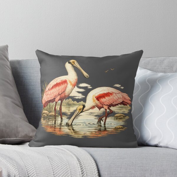 Item preview, Roseate spoonbill in a shallow lagoon designed and sold by Daily Quirk.