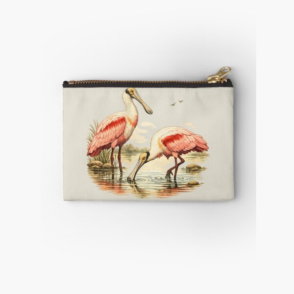Item preview, Roseate spoonbill in a shallow lagoon designed and sold by Daily Quirk.