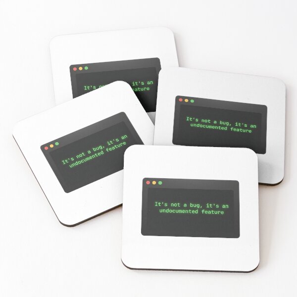 Artikelvorschau, Kein Bug, sondern ein Feature! Lustiger Programmierer-Humor, Terminal entworfen und verkauft von WorldShop17.