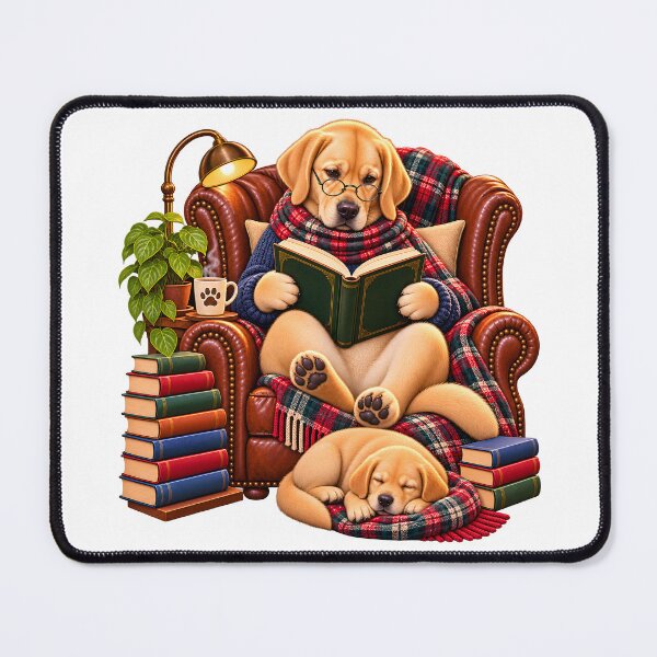 Item preview, Labrador Book Lover – Cozy Reading Dog designed and sold by builtforyou.