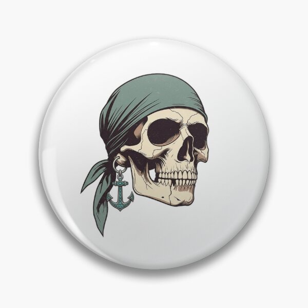 Item preview, Pirate Sailor Skull with Anchor designed and sold by victorstudioart.