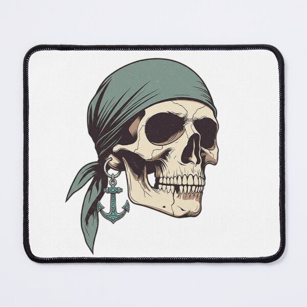 Item preview, Pirate Sailor Skull with Anchor designed and sold by victorstudioart.