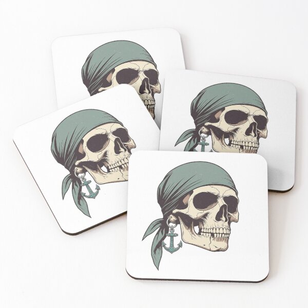 Item preview, Pirate Sailor Skull with Anchor designed and sold by victorstudioart.