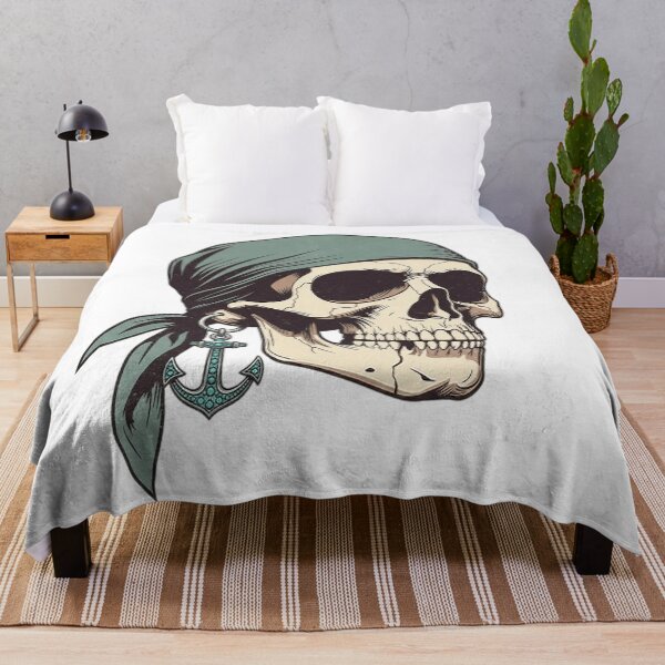Item preview, Pirate Sailor Skull with Anchor designed and sold by victorstudioart.