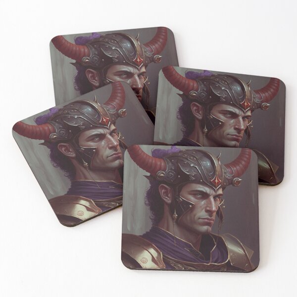 Item preview, Tiefling Warrior designed and sold by Solace Sparkles.