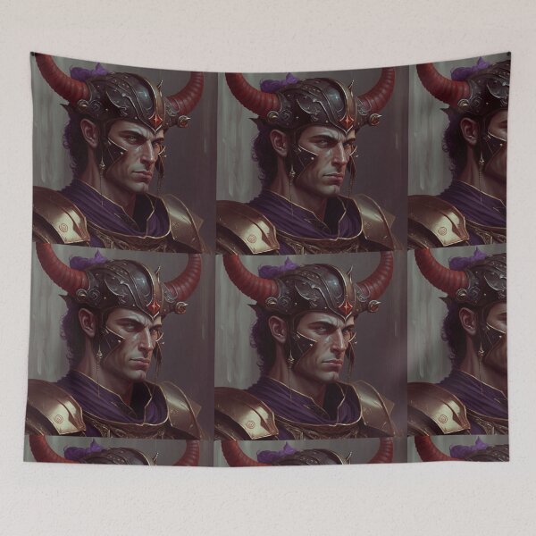 Item preview, Tiefling Warrior designed and sold by Solace Sparkles.