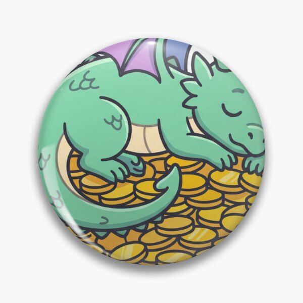 Item preview, Baby Dragon Sleeping on Gold Coins designed and sold by BigBarts11.