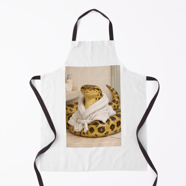 Item preview, Yellow Anaconda Wearing a Bathrobe designed and sold by Sillytoe.
