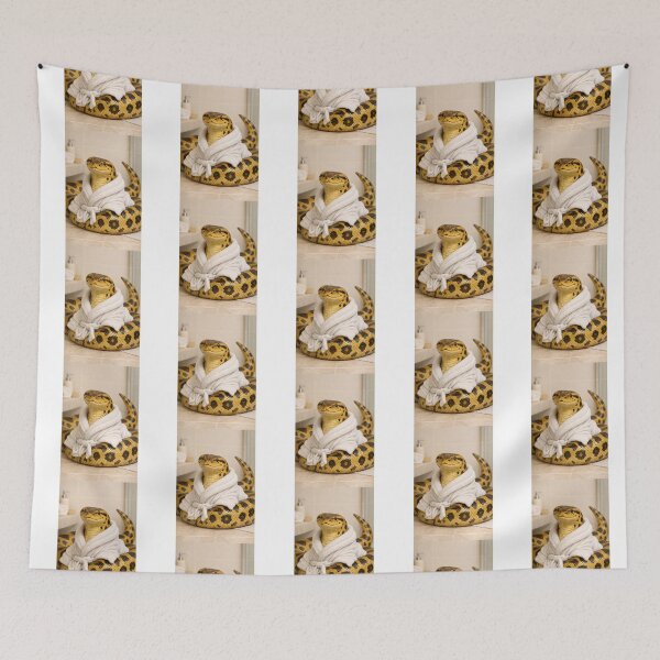 Item preview, Yellow Anaconda Wearing a Bathrobe designed and sold by Sillytoe.
