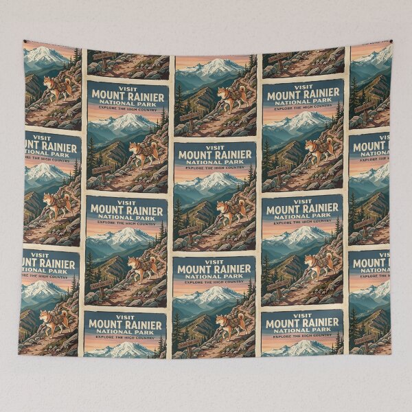 Item preview, Shiba Inu Mountain Explorer designed and sold by PictoVibe.