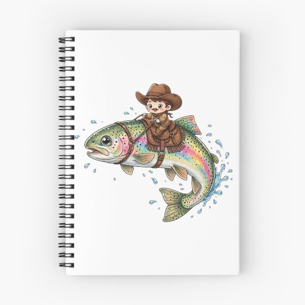 Item preview, Cowboy Trout Rainbow Fishing Western Style Design for Anglers and Fishermen Gift designed and sold by Teetreasure2.