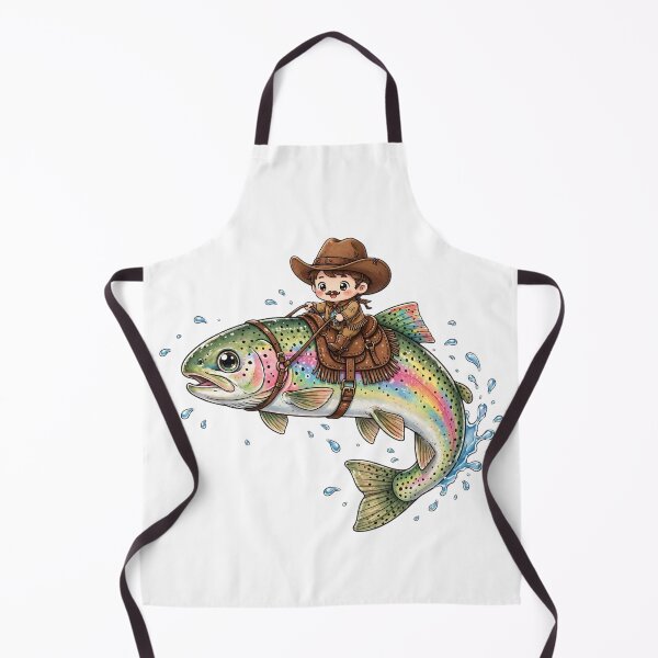 Item preview, Cowboy Trout Rainbow Fishing Western Style Design for Anglers and Fishermen Gift designed and sold by Teetreasure2.