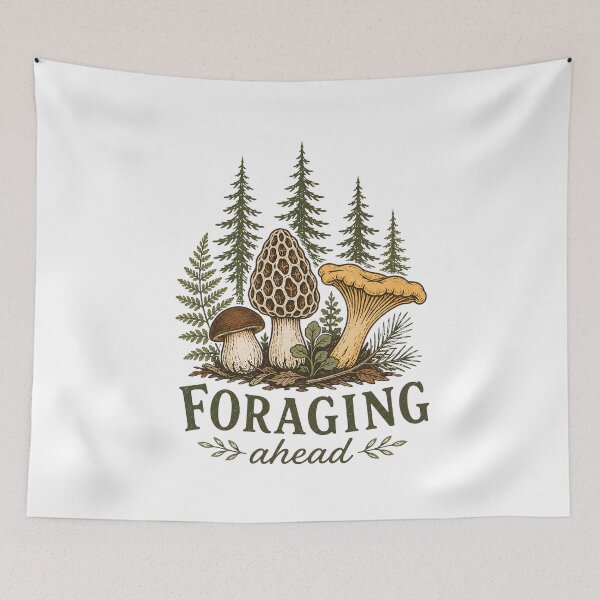 Item preview, Foraging Ahead Mushrooms designed and sold by CampAndCoast.