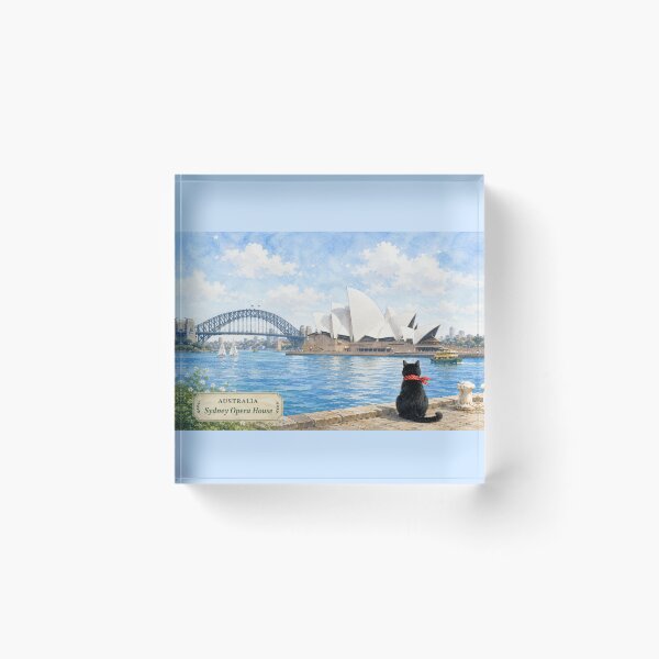 Item preview, Black Cat Travels: Sydney Opera House, Australia designed and sold by lbl-shop.