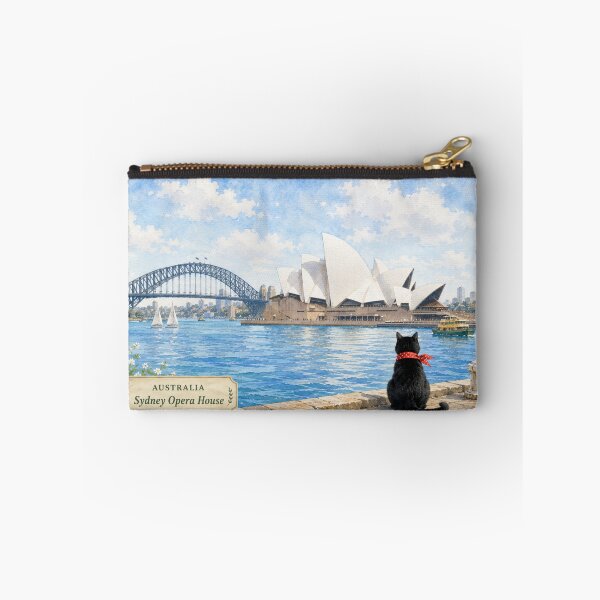 Item preview, Black Cat Travels: Sydney Opera House, Australia designed and sold by lbl-shop.