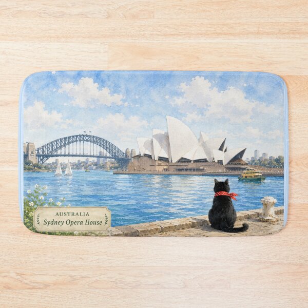 Item preview, Black Cat Travels: Sydney Opera House, Australia designed and sold by lbl-shop.
