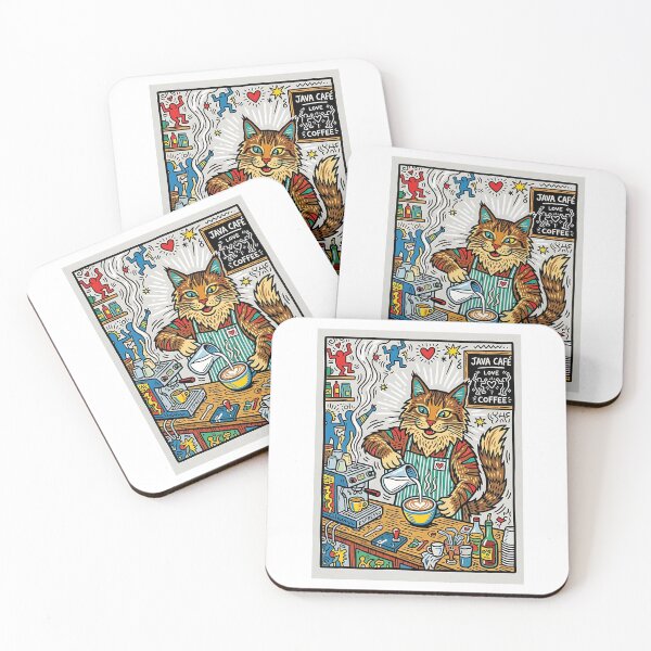 Item preview, Maine Coon Barista designed and sold by PictoVibe.