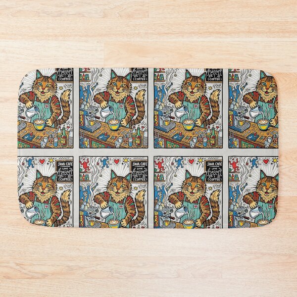 Item preview, Maine Coon Barista designed and sold by PictoVibe.