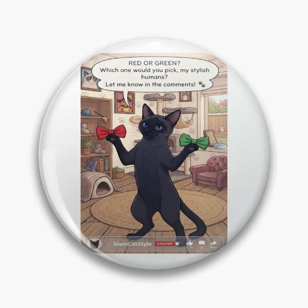 Item preview, Funny Black Cat Choosing Bowties YouTube Meme Art Print designed and sold by AfresStudio.