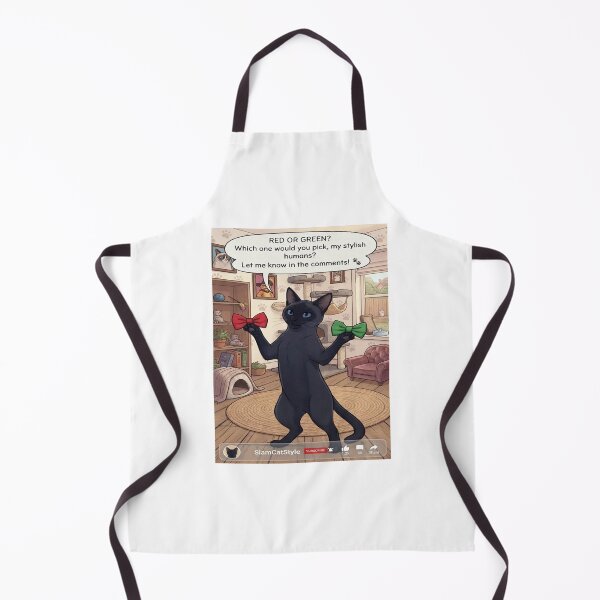 Item preview, Funny Black Cat Choosing Bowties YouTube Meme Art Print designed and sold by AfresStudio.