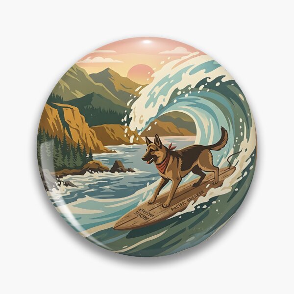 Item preview, German Shepherd Surfer designed and sold by PictoVibe.