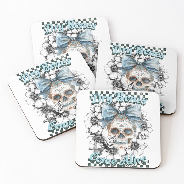 Item preview, Dry Bones Come Alive – Ezekiel 37 Floral Skull Revival Art designed and sold by Grace Works Studio by Kelly Florence .