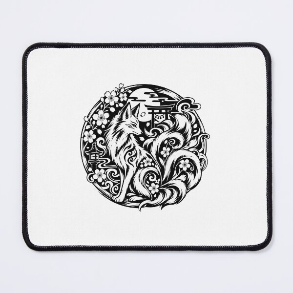 Item preview, Japanese Fox Emblem – Sakura, Torii & Moon designed and sold by Daihuku2525.