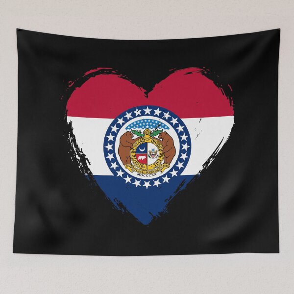 Item preview, Distressed Missouri Flag Heart MO designed and sold by shitpostee.