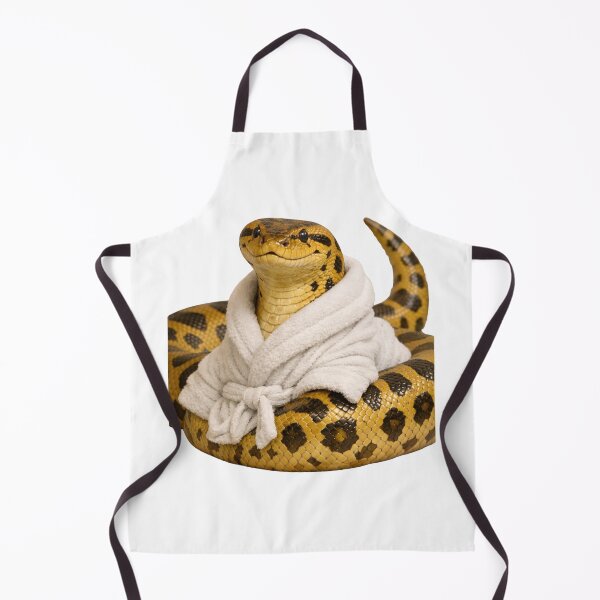 Item preview, Cozy Yellow Anaconda in a Bathrobe designed and sold by Sillytoe.