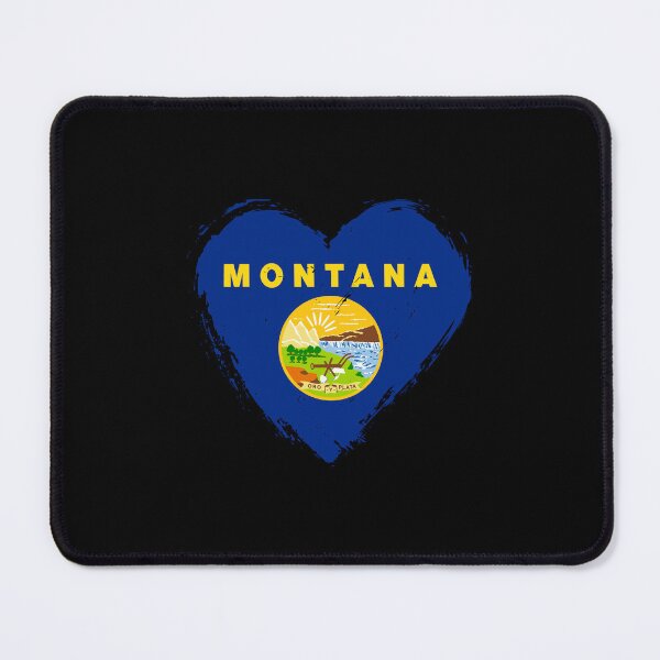 Item preview, Distressed Montana Flag Heart MT designed and sold by shitpostee.