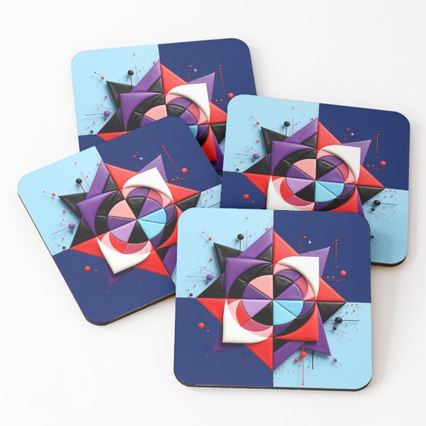 Item preview, red orbit starburst C br colorful geometric abstract design designed and sold by SmashingDeals.