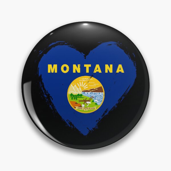 Item preview, Distressed Montana Flag Heart MT designed and sold by shitpostee.