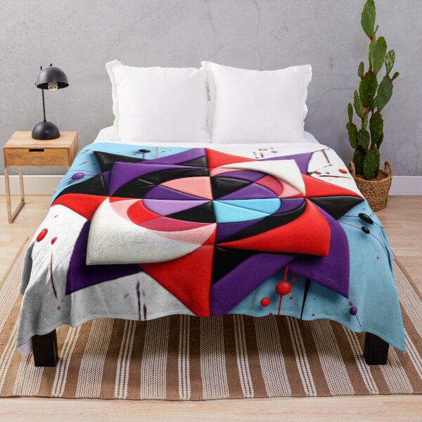 Item preview, red orbit starburst C br colorful geometric abstract design designed and sold by SmashingDeals.