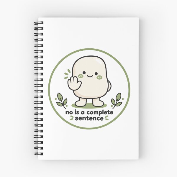 Item preview, No Is A Complete Sentence Boundaries Character Mental Health Sticker designed and sold by QCena.