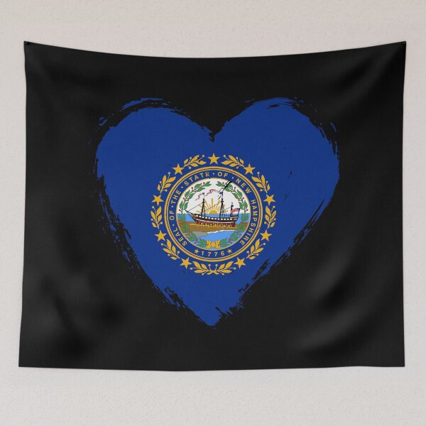 Item preview, Distressed New Hampshire Flag Heart NH designed and sold by shitpostee.