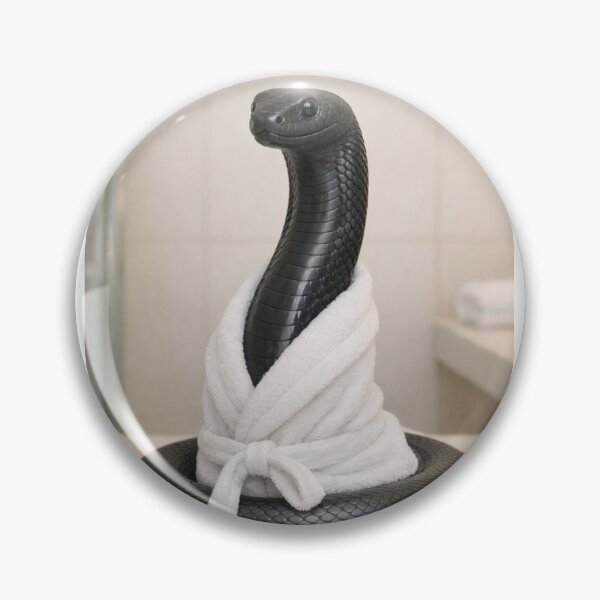 Item preview, Black Mamba Wearing a Bathrobe designed and sold by Sillytoe.