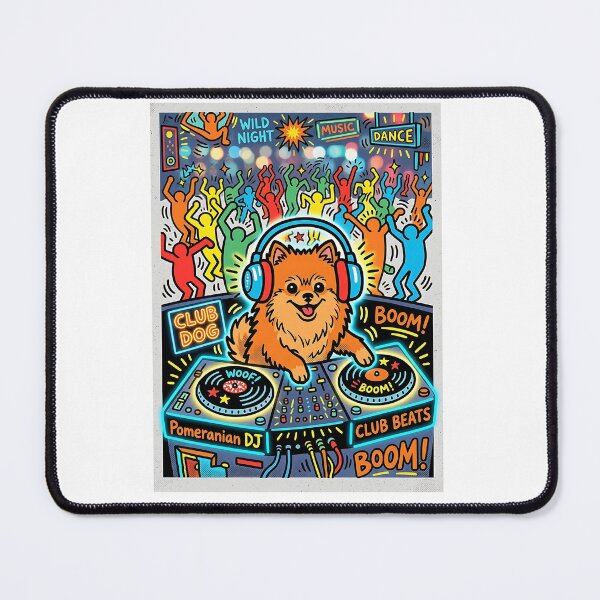 Item preview, Pomeranian DJ designed and sold by PictoVibe.