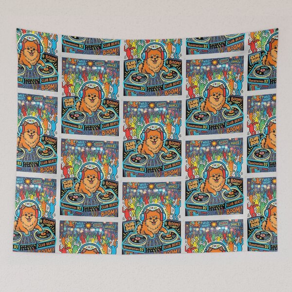 Item preview, Pomeranian DJ designed and sold by PictoVibe.
