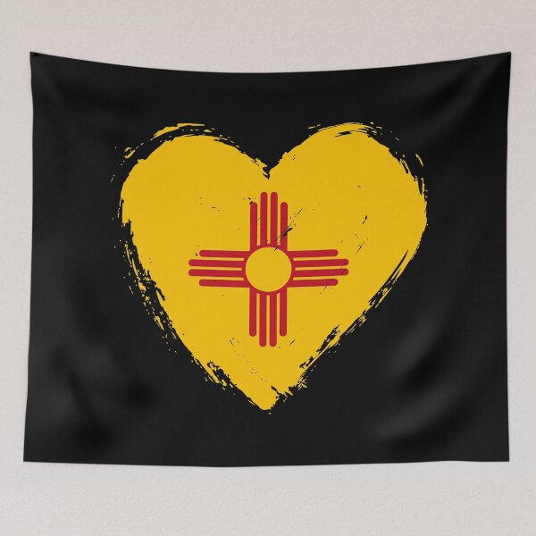 Item preview, Distressed New Mexico Flag Heart NM designed and sold by shitpostee.