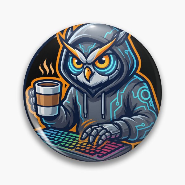 Item preview, Exhausted Programmer Owl Hacker Keyboard Night Owl Coder Humor designed and sold by WorldShop17.
