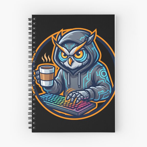 Item preview, Exhausted Programmer Owl Hacker Keyboard Night Owl Coder Humor designed and sold by WorldShop17.