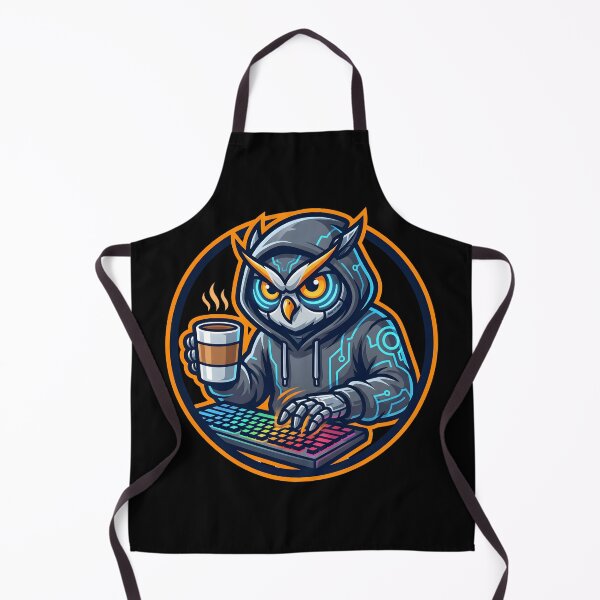 Item preview, Exhausted Programmer Owl Hacker Keyboard Night Owl Coder Humor designed and sold by WorldShop17.