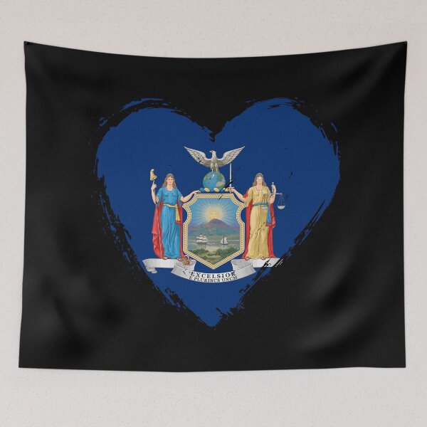 Item preview, Distressed New York Flag Heart NY designed and sold by shitpostee.