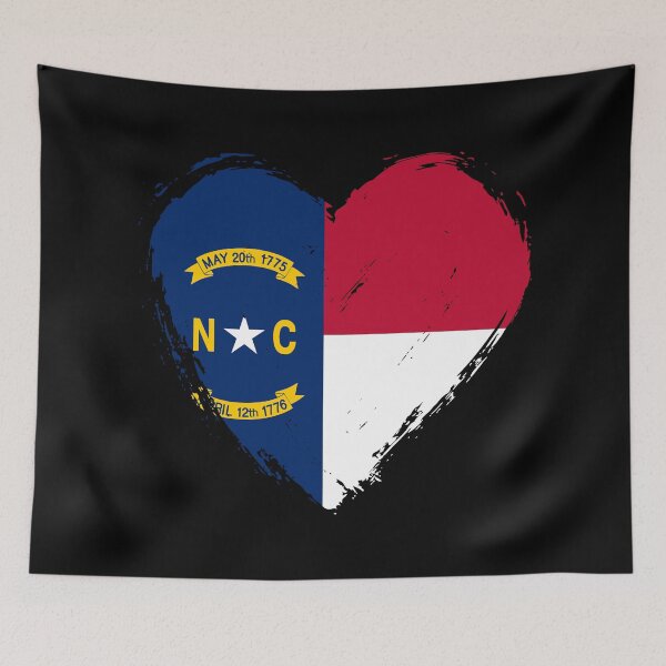 Item preview, Distressed North Carolina Flag Heart NC designed and sold by shitpostee.