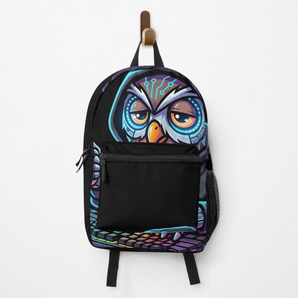 Item preview, Exhausted Programmer Owl Hacker Keyboard Night Owl Coder Humor designed and sold by WorldShop17.