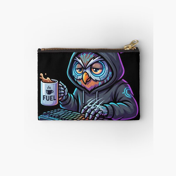 Item preview,  Exhausted Programmer Owl Hacker Keyboard Night Owl Coder Humor designed and sold by WorldShop17.