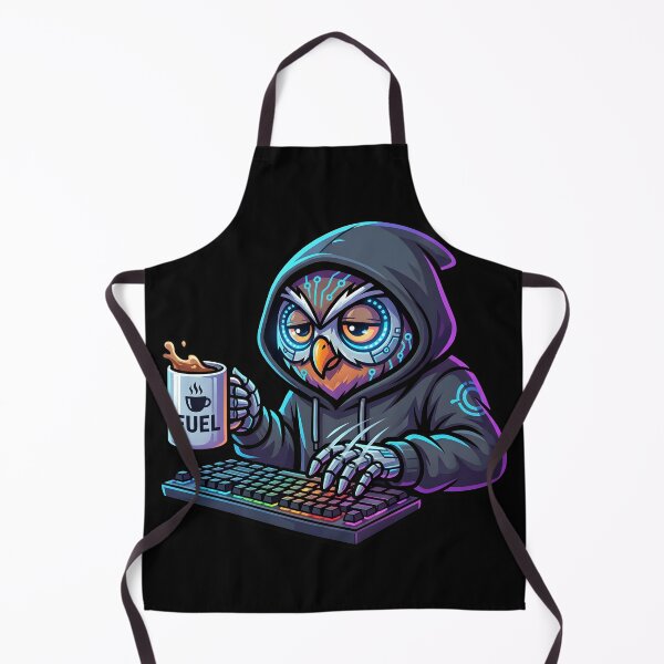 Item preview, Exhausted Programmer Owl Hacker Keyboard Night Owl Coder Humor designed and sold by WorldShop17.